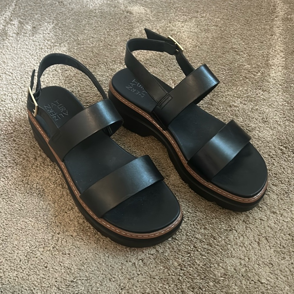 Naturalizer black sandals size 11.